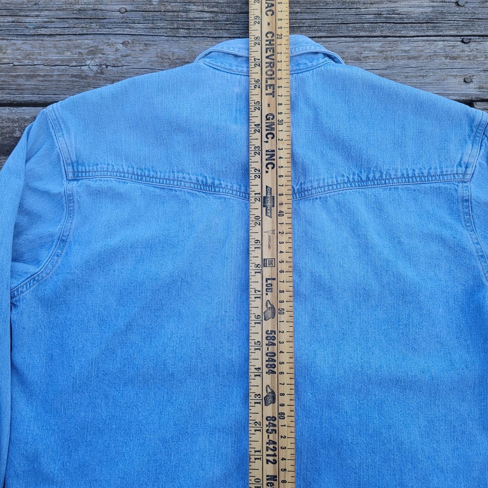VTG Wrangler Western Wear For Women Denim Pearl Snap Embroidered Long SleeveRead - Picture 9 of 9
